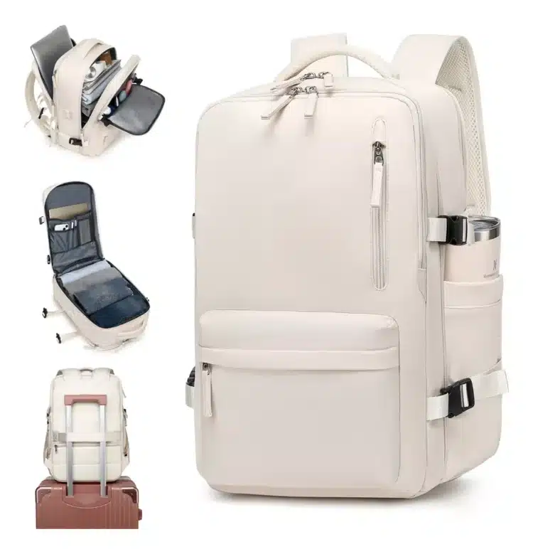 mochila feminina para notebook branca